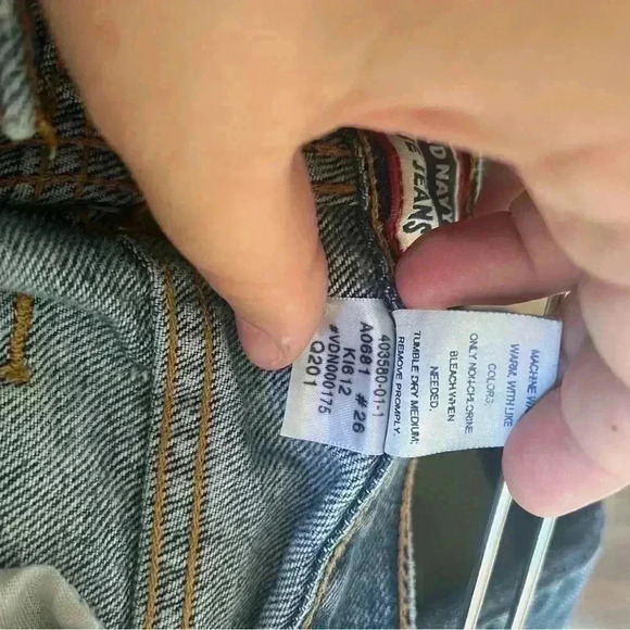 Old Navy Vintage Bootcut Wide Leg Mid Wash Denim Jeans size 10 long - Picture 4 of 5